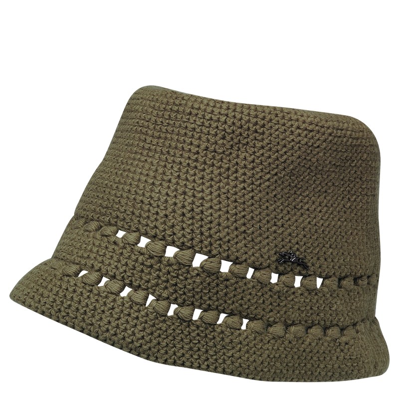 Longchamp Hat - Crochet Caps & hats Khaki | NW82-H6KL