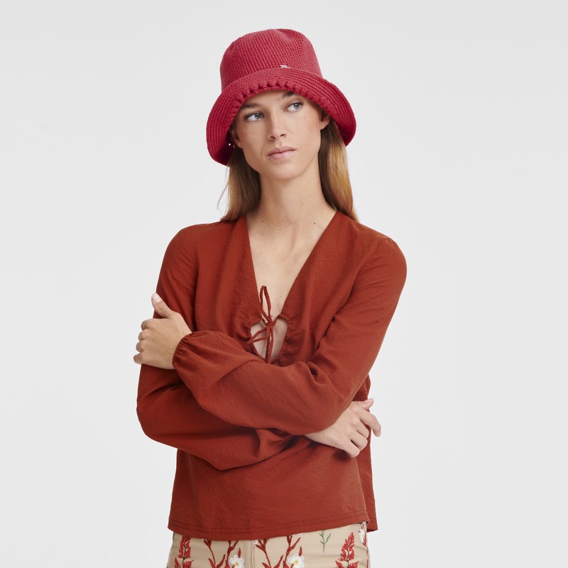 Longchamp Hat - Crochet Caps & hats Strawberry | QI39-N5IL