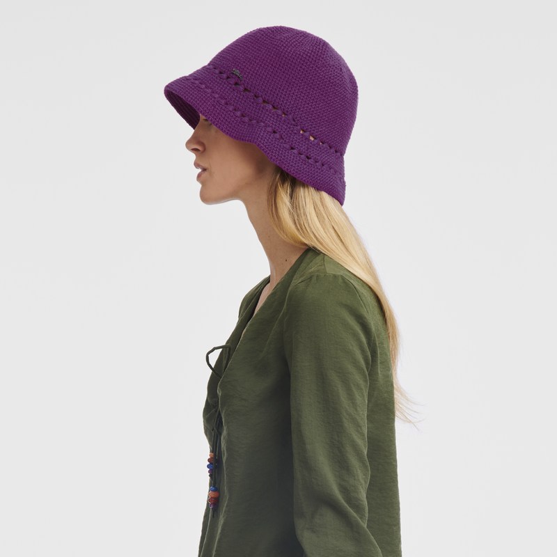 Longchamp Hat - Crochet Caps & hats Violet | CD31-J8KG