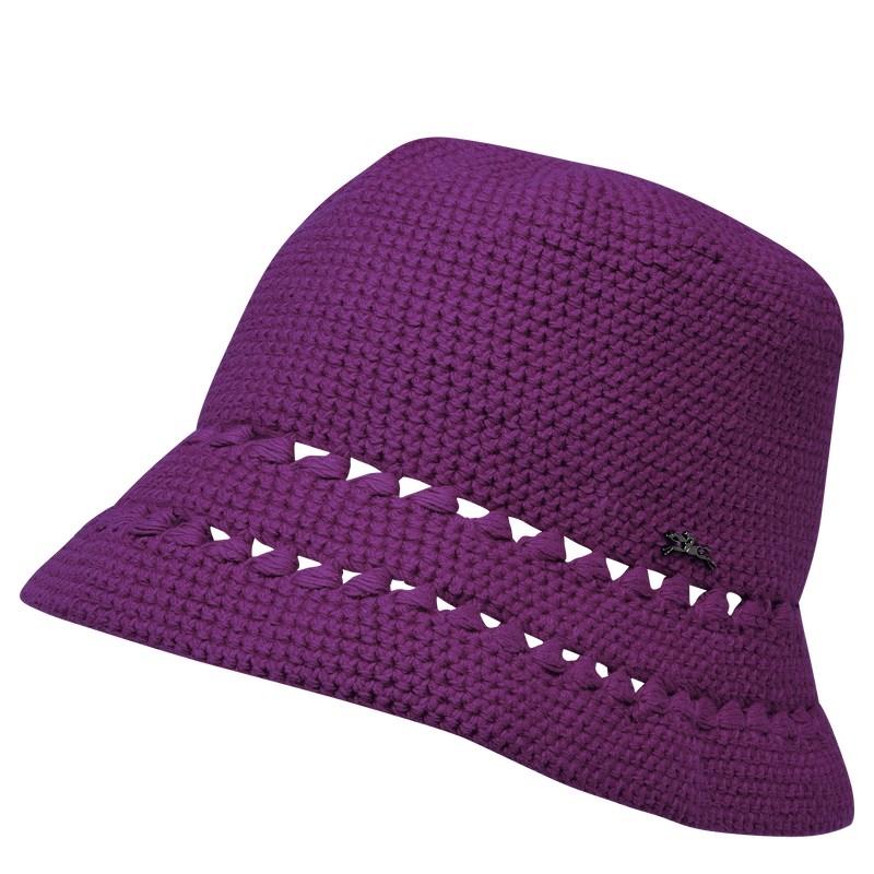 Longchamp Hat - Crochet Caps & hats Violet | CD31-J8KG