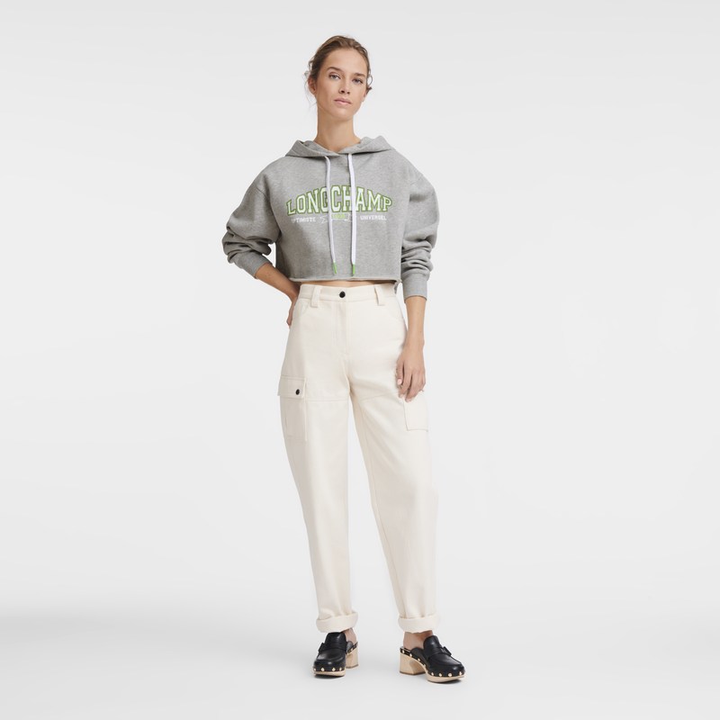 Longchamp Hoodie - Jersey Tops & Blouses Grey | SI32-I7WY