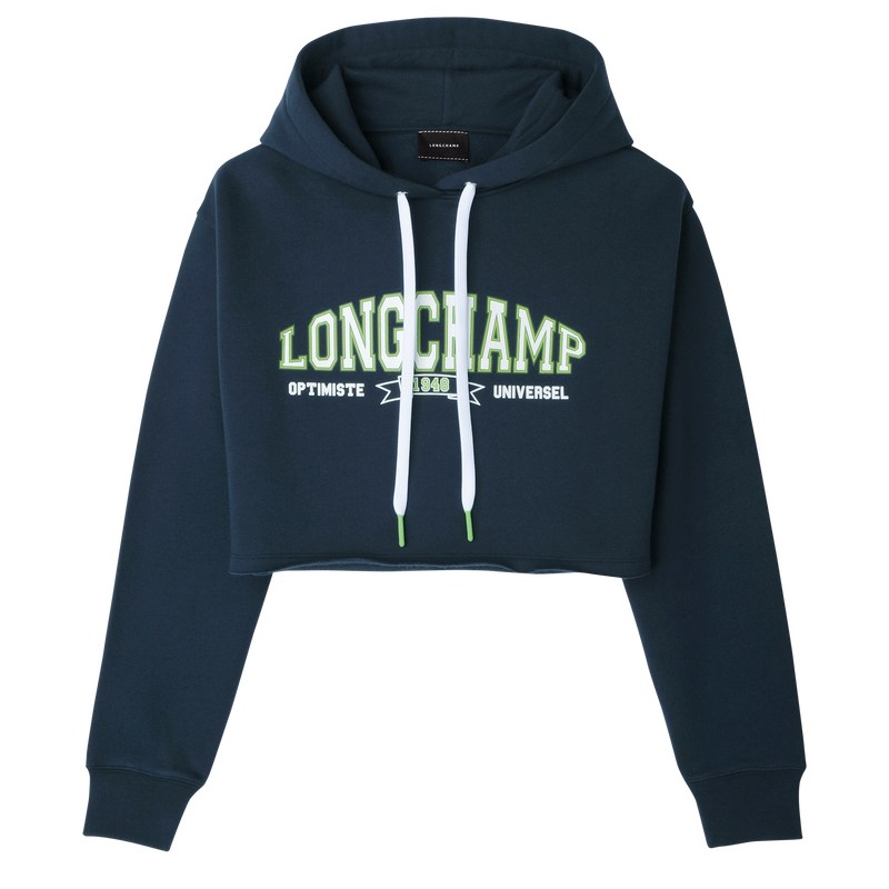 Longchamp Hoodie - Jersey Tops & Blouses Navy | RQ01-Q8LT