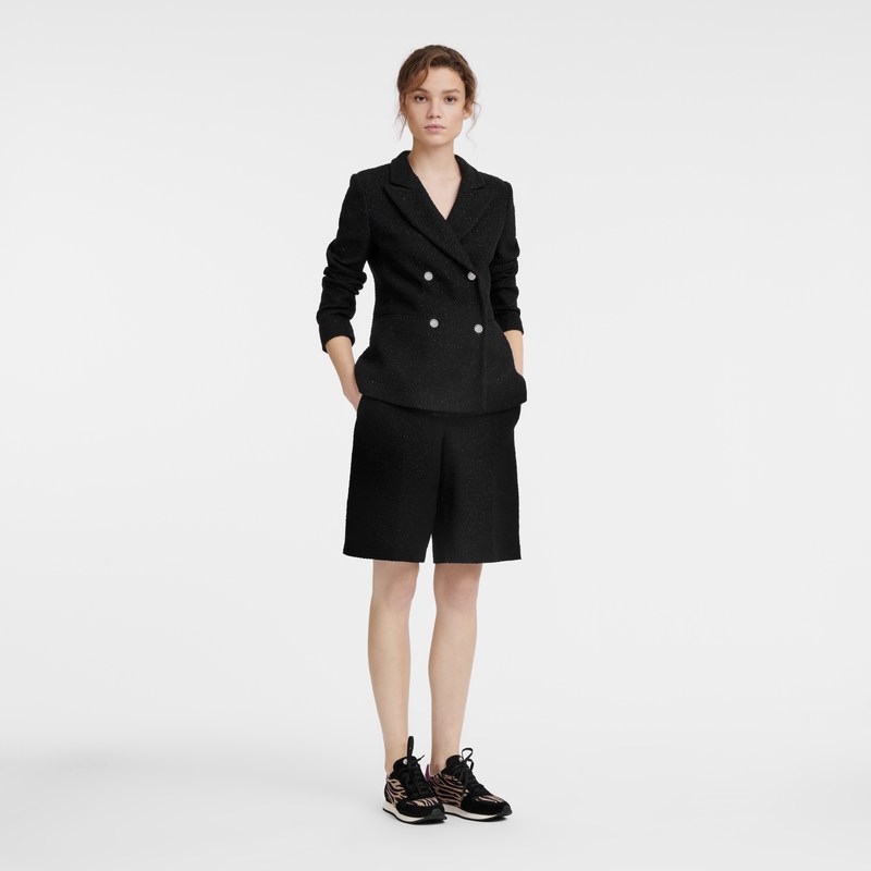 Longchamp Jacket - Bouclé Coats & Jackets Black | MZ92-P4WB