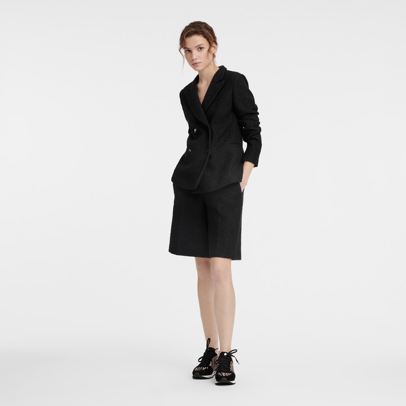 Longchamp Jacket - Bouclé Coats & Jackets Black | MZ92-P4WB