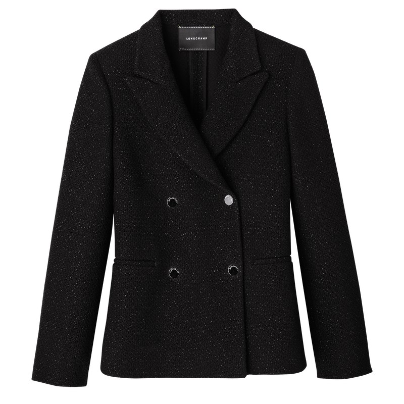 Longchamp Jacket - Bouclé Coats & Jackets Black | MZ92-P4WB