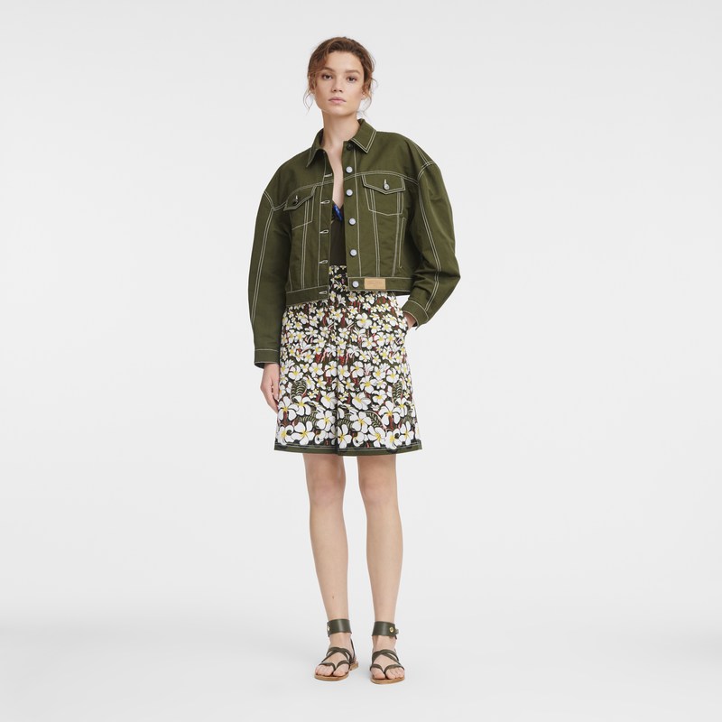 Longchamp Jacket - Gabardine Coats & Jackets Khaki | NG90-M5ZM