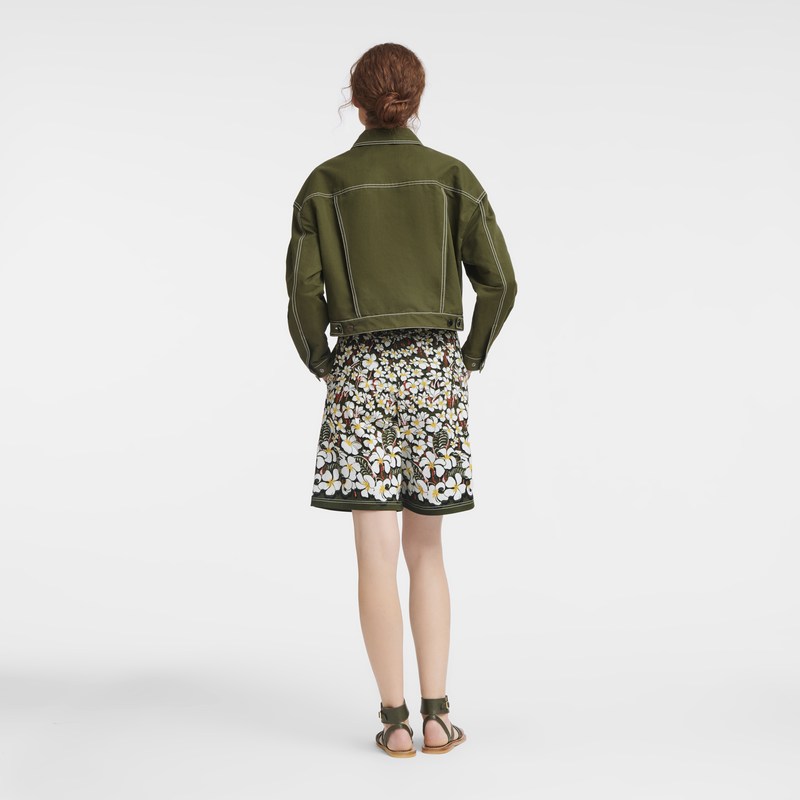 Longchamp Jacket - Gabardine Coats & Jackets Khaki | NG90-M5ZM