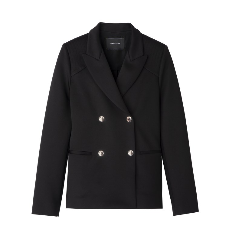 Longchamp Jacket - Jersey Coats & Jackets Black | IL61-P6SL