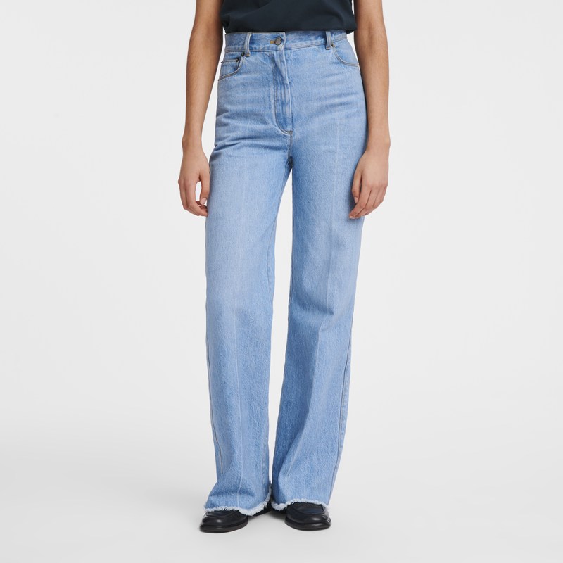 Longchamp Jean's - Denim Trousers & shorts Blue | MM54-Q3OQ