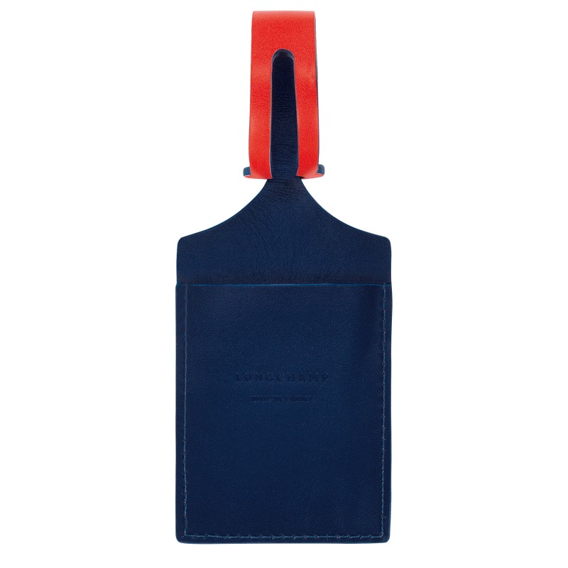 Longchamp LGP Travel Luggage tag - Leather Travel accessories Blue | GK13-D0ET