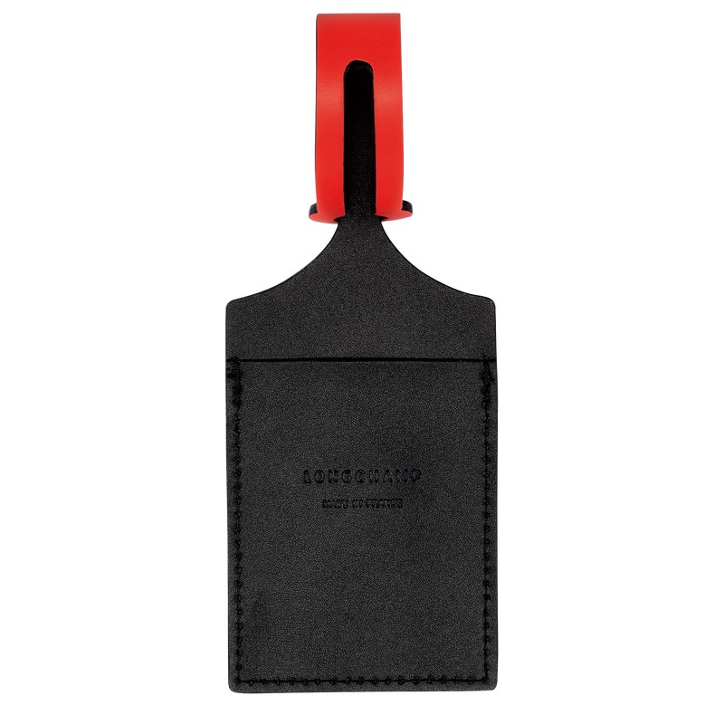 Longchamp LGP Travel Luggage tag - Leather Travel accessories Black | FR11-W5BC