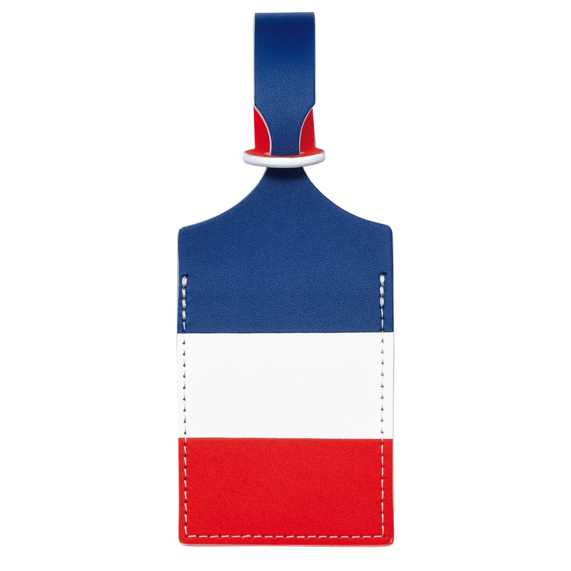 Longchamp LGP Travel Luggage tag - Leather Travel accessories Red/Navy | UV21-J2VR