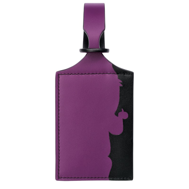 Longchamp LGP Travel Luggage tag - Leather Travel accessories Violet | NZ64-Y8IO