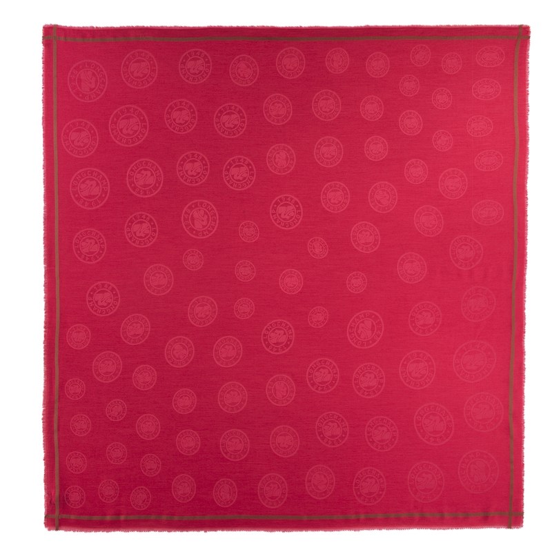 Longchamp La Médaille Longchamp Shawl - OTHER Stoles Magenta | AQ68-C4TJ