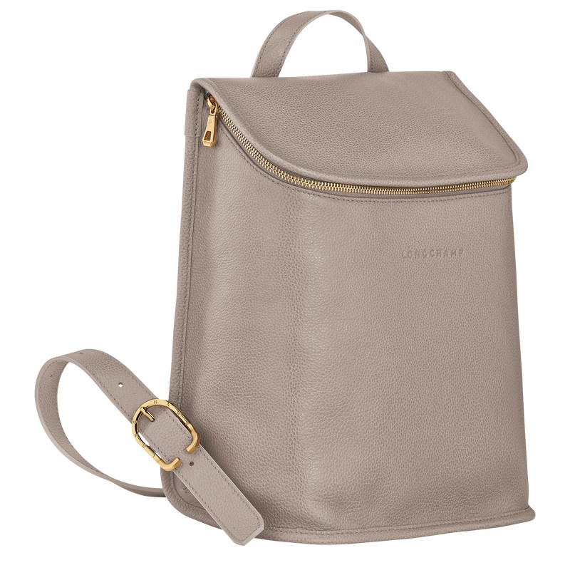 Longchamp Le Foulonné Backpack - Leather Backpacks Turtledove | FO16-G2CF