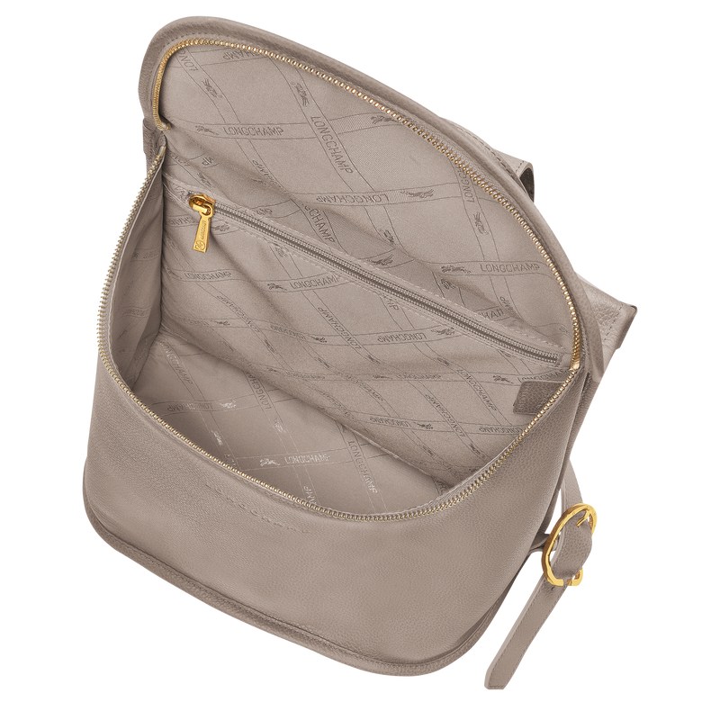 Longchamp Le Foulonné Backpack - Leather Backpacks Turtledove | FO16-G2CF