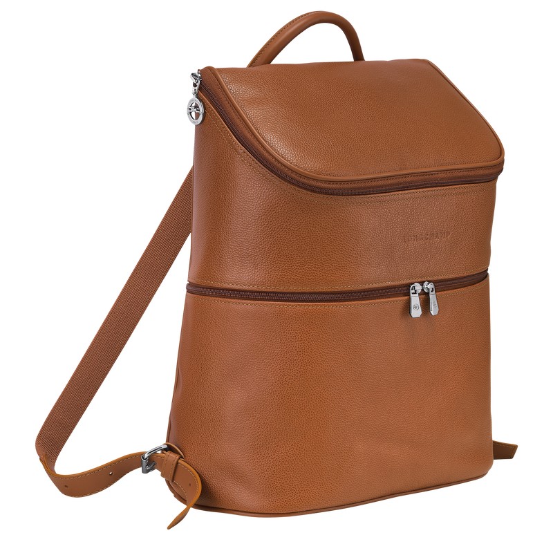 Longchamp Le Foulonné Backpack - Leather Backpacks Caramel | HS15-V3UM