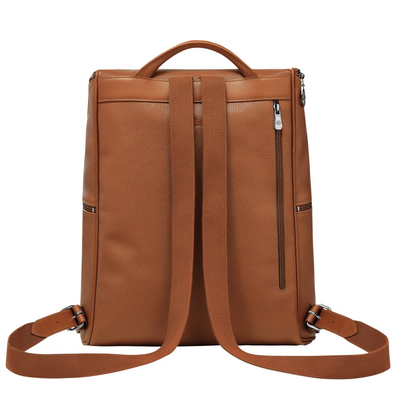 Longchamp Le Foulonné Backpack - Leather Backpacks Caramel | HS15-V3UM