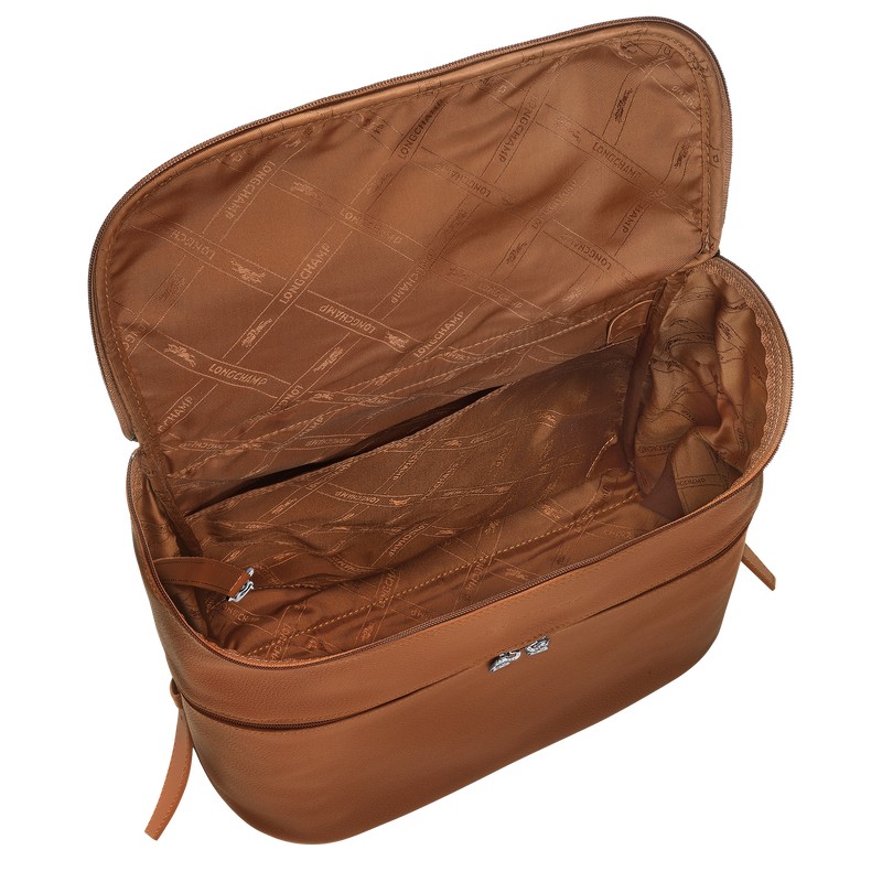 Longchamp Le Foulonné Backpack - Leather Backpacks Caramel | HS15-V3UM