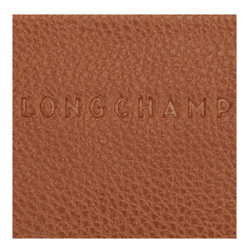 Longchamp Le Foulonné Card holder - Leather Cardholders & Coin purses Caramel | XS42-J8IO