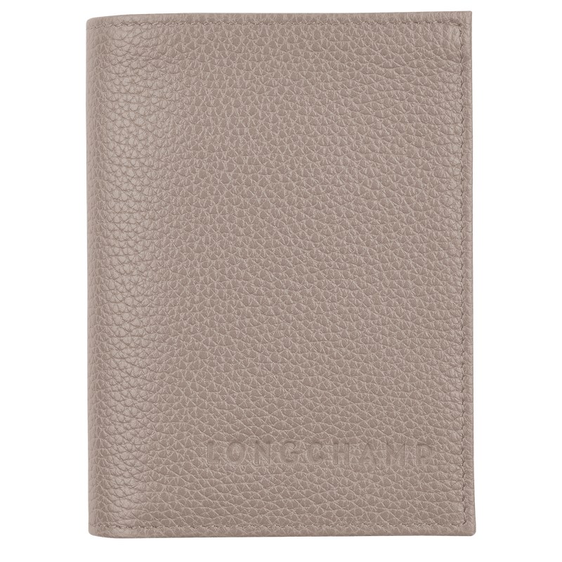 Longchamp Le Foulonné Card holder - Leather Cardholders & Coin purses Turtledove | NF17-P0RL