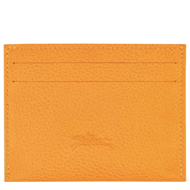 Longchamp Le Foulonné Cardholder - Leather Cardholders & Coin purses Apricot | WX34-W1MM