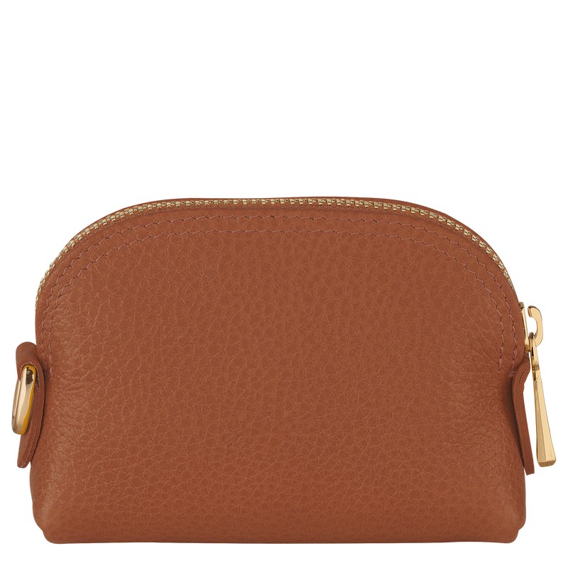 Longchamp Le Foulonné Coin purse - Leather Cardholders & Coin purses Caramel | WR41-M7VW