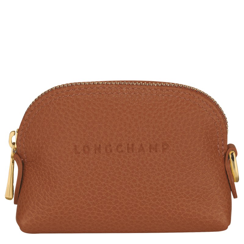 Longchamp Le Foulonné Coin purse - Leather Cardholders & Coin purses Caramel | WR41-M7VW