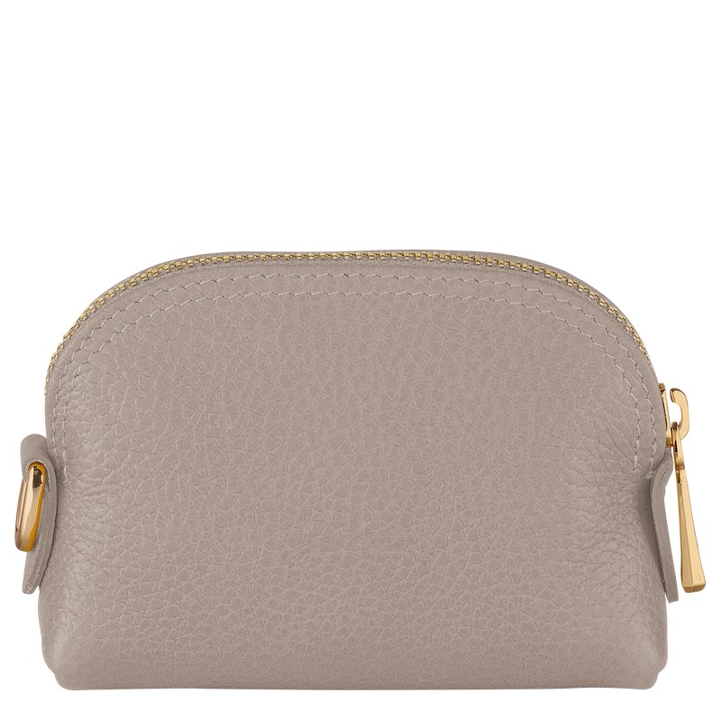 Longchamp Le Foulonné Coin purse - Leather Cardholders & Coin purses Turtledove | JX00-P4XZ