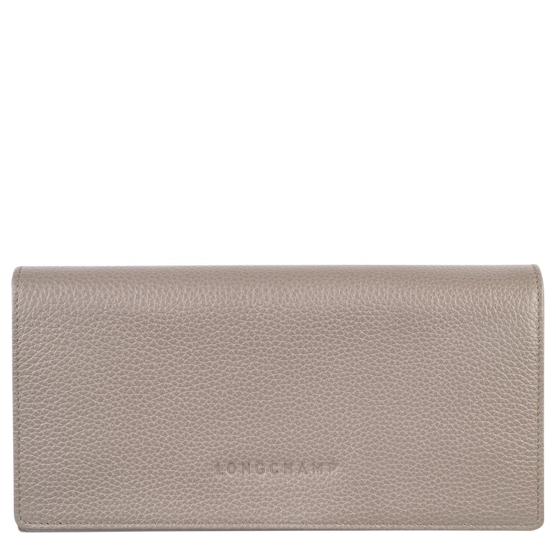 Longchamp Le Foulonné Continental wallet - Leather Wallets Turtledove | TY40-U6MD