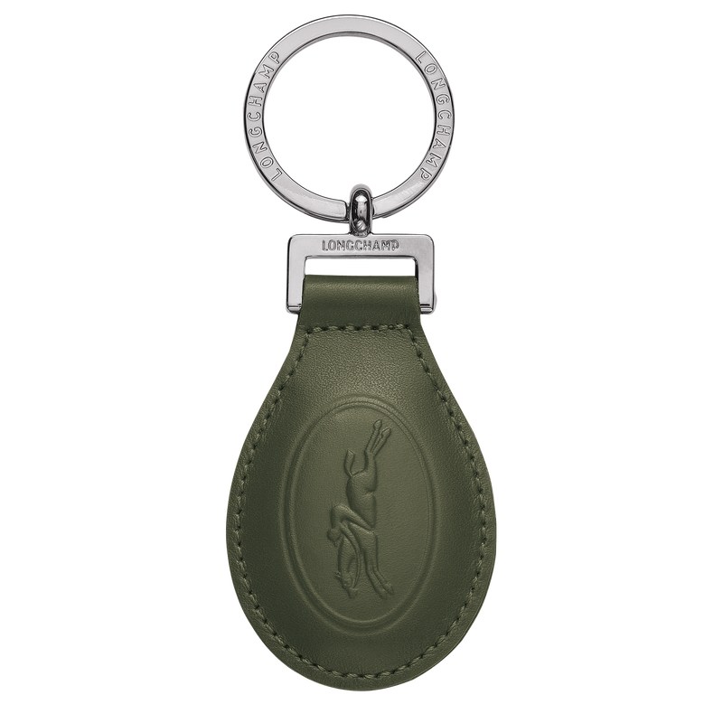 Longchamp Le Foulonné Key-rings - Leather Key rings Khaki | HJ29-T9XW