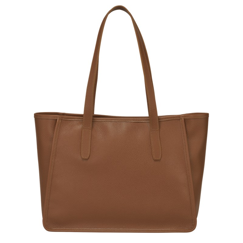 Longchamp Le Foulonné L Tote bag - Leather Shoulder bags Caramel | UW51-Y5OY