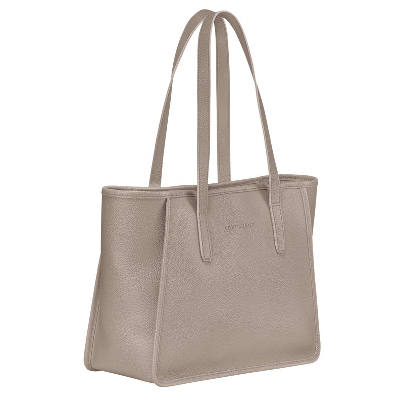 Longchamp Le Foulonné L Tote bag - Leather Shoulder bags Turtledove | OO80-V7EA