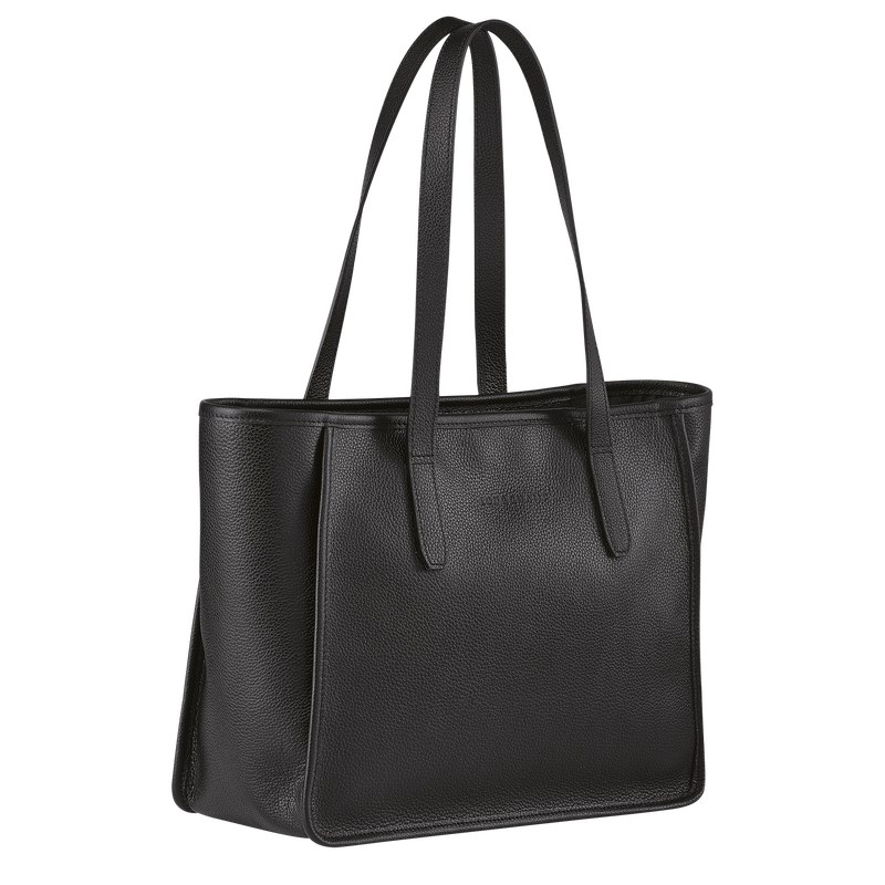 Longchamp Le Foulonné L Tote bag - Leather Shoulder bags Black | PL20-I8BP