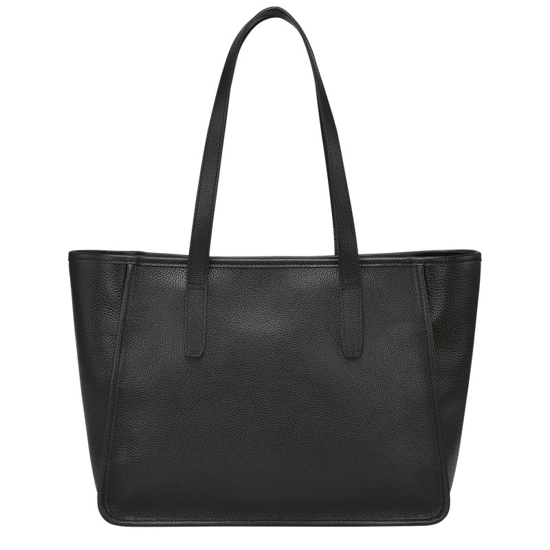 Longchamp Le Foulonné L Tote bag - Leather Shoulder bags Black | PL20-I8BP