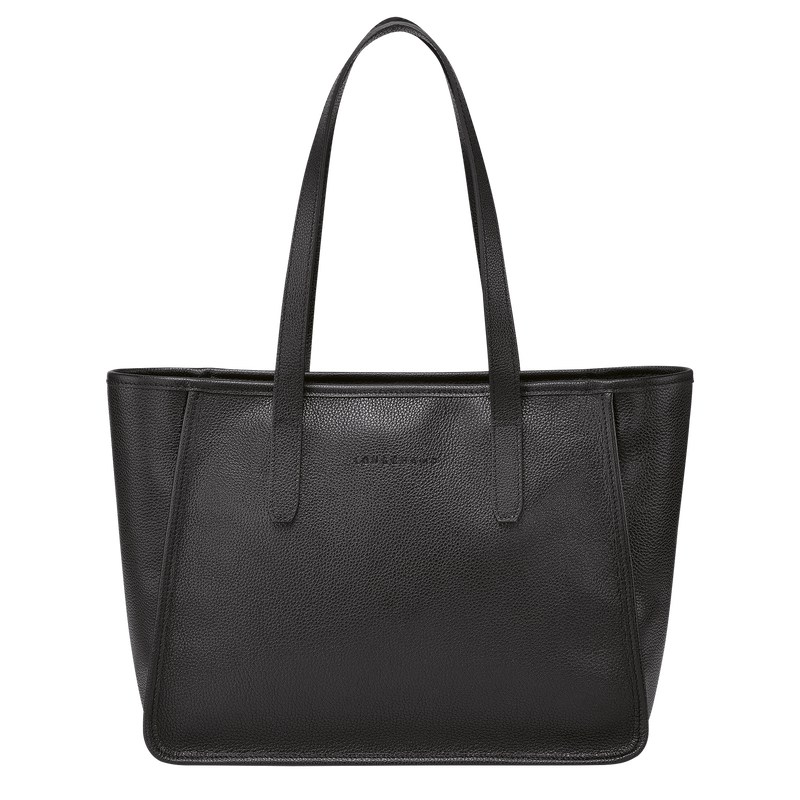 Longchamp Le Foulonné L Tote bag - Leather Shoulder bags Black | PL20-I8BP