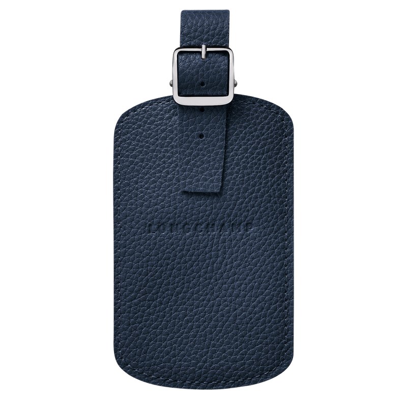 Longchamp Le Foulonné Luggage tag - Leather Travel accessories Navy | OM16-V9VL