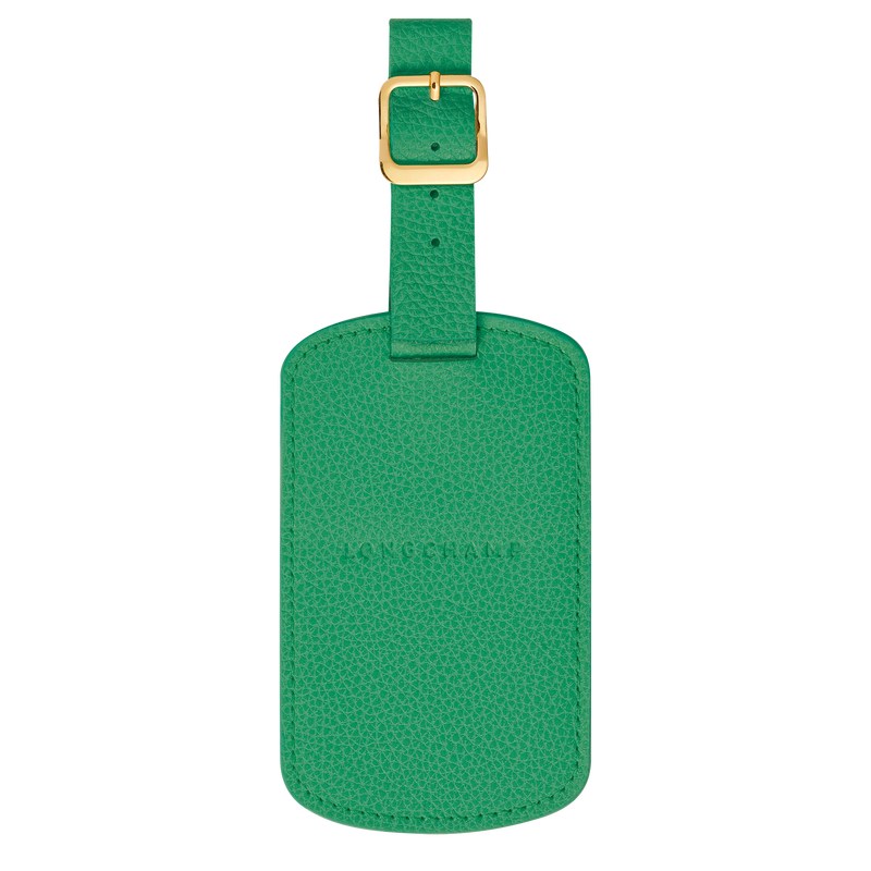 Longchamp Le Foulonné Luggage tag - Leather Travel accessories Green | AN29-T4ZD