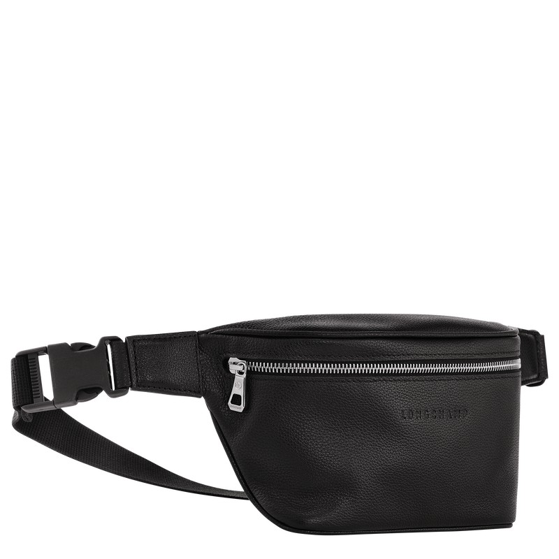 Longchamp Le Foulonné M Belt bag - Leather Belt bags Black | JS74-F9GW