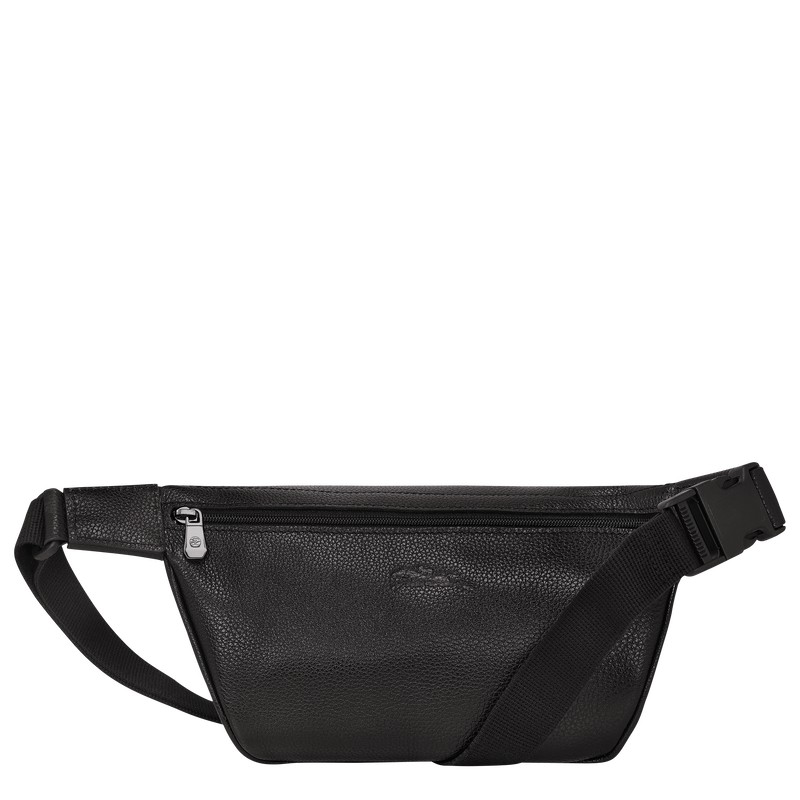 Longchamp Le Foulonné M Belt bag - Leather Belt bags Black | JS74-F9GW