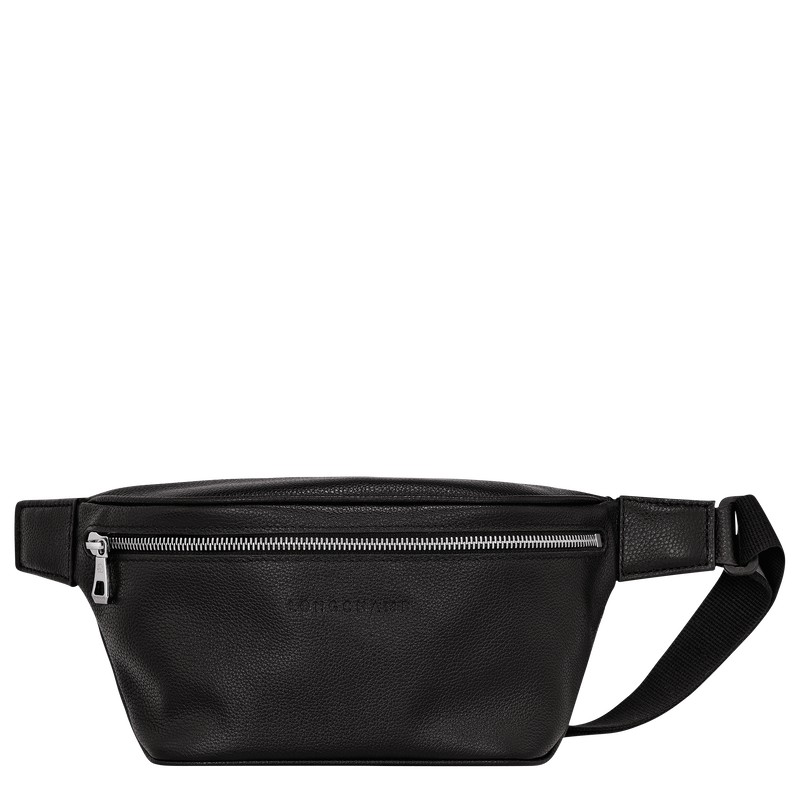 Longchamp Le Foulonné M Belt bag - Leather Belt bags Black | JS74-F9GW