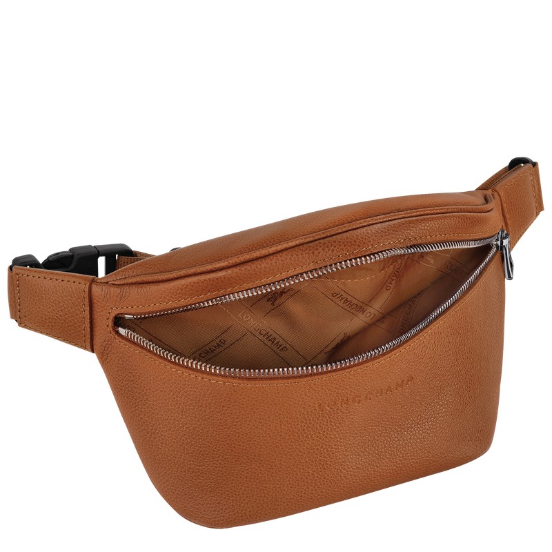 Longchamp Le Foulonné M Belt bag - Leather Belt bags Caramel | CN66-M5LO