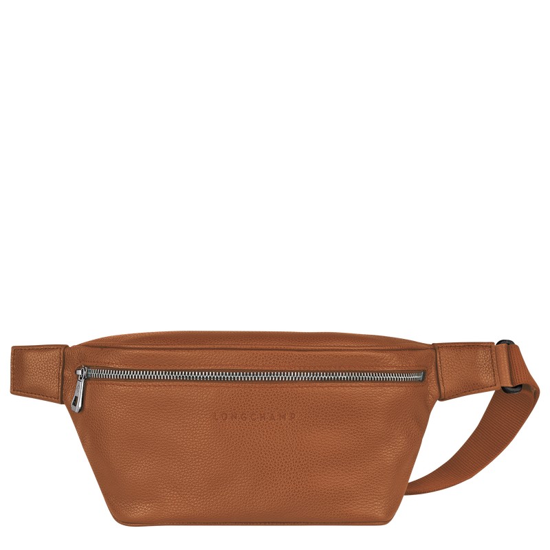 Longchamp Le Foulonné M Belt bag - Leather Belt bags Caramel | CN66-M5LO