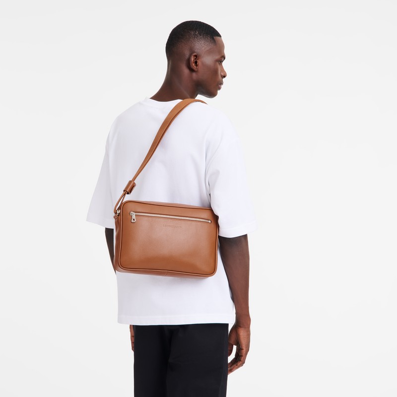 Longchamp Le Foulonné M Camera bag - Leather Crossbody bags Caramel | NK02-G3PH