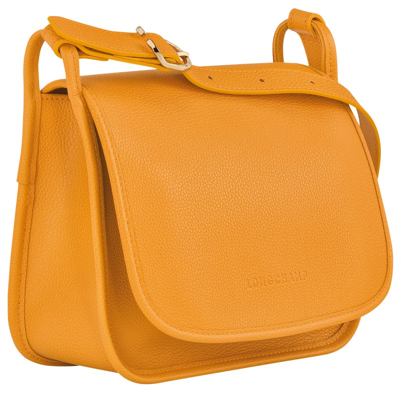 Longchamp Le Foulonné M Crossbody bag - Leather Crossbody bags Apricot | FO34-F6HX