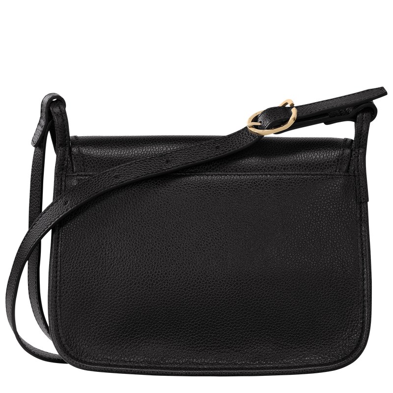 Longchamp Le Foulonné M Crossbody bag - Leather Crossbody bags Black | JT30-J4MX