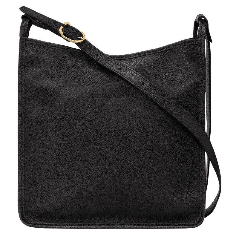 Longchamp Le Foulonné M Crossbody bag - Leather Crossbody bags Black | WL26-F7UA