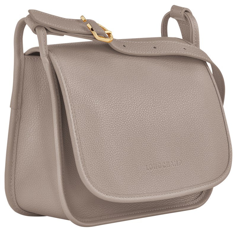 Longchamp Le Foulonné M Crossbody bag - Leather Crossbody bags Turtledove | PL11-C1MW