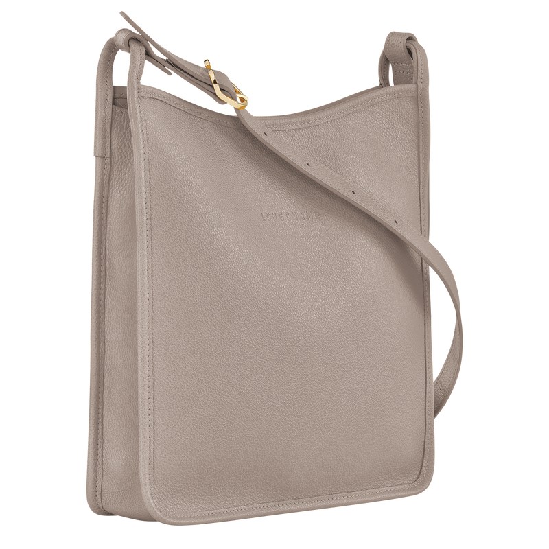 Longchamp Le Foulonné M Crossbody bag - Leather Crossbody bags Turtledove | MT44-S9FZ