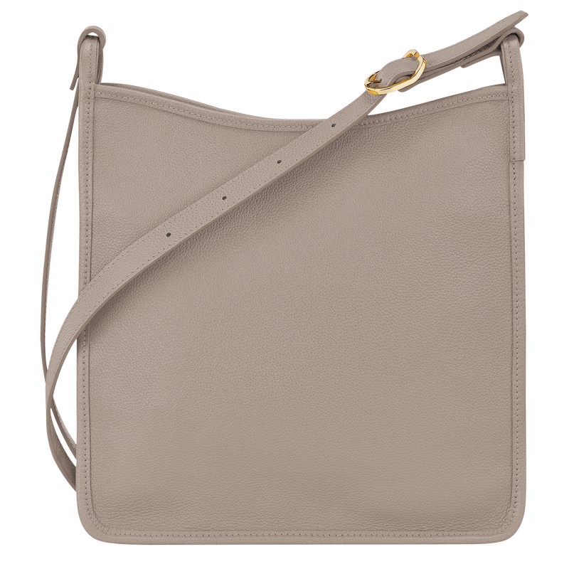 Longchamp Le Foulonné M Crossbody bag - Leather Crossbody bags Turtledove | MT44-S9FZ